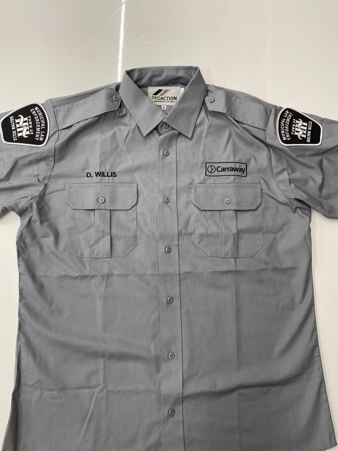 CAR: MLEO Grey Short Sleeve Shirt with Badging for Halton