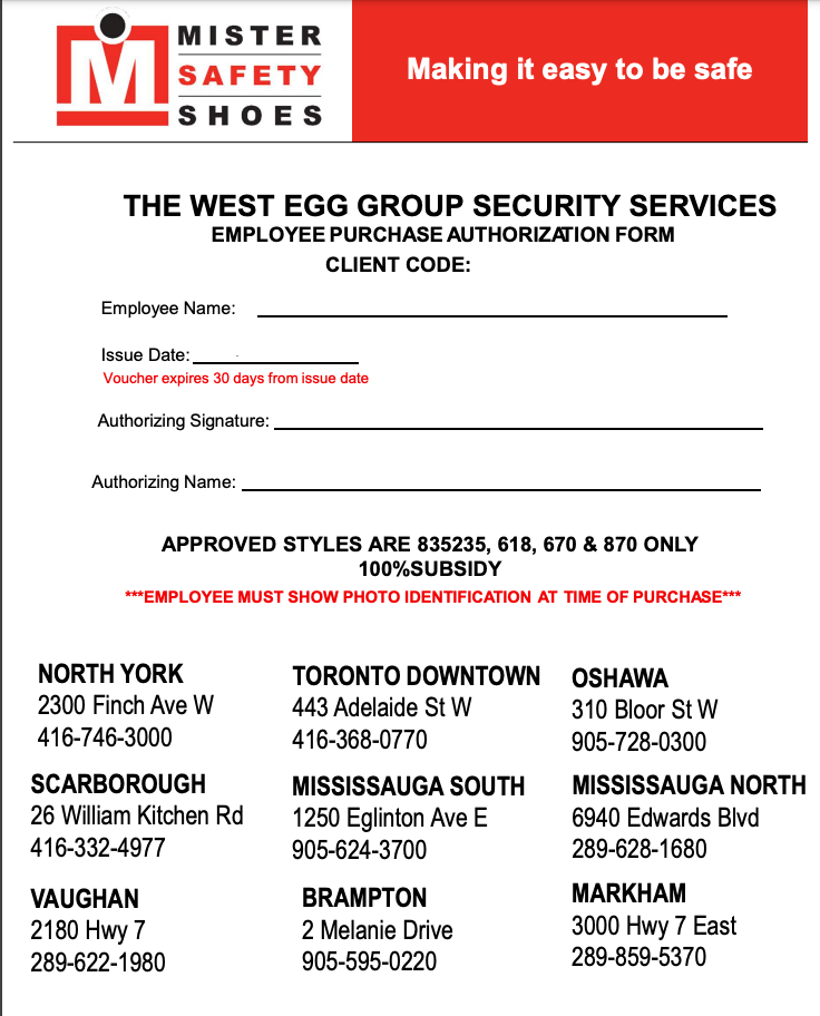 WES: Safety Shoes Voucher